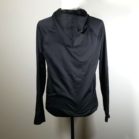 Champion Women's Hoodie Size S Black Duo-Dry Raglan Sleeves Sports Warm Up - Picture 4 of 7